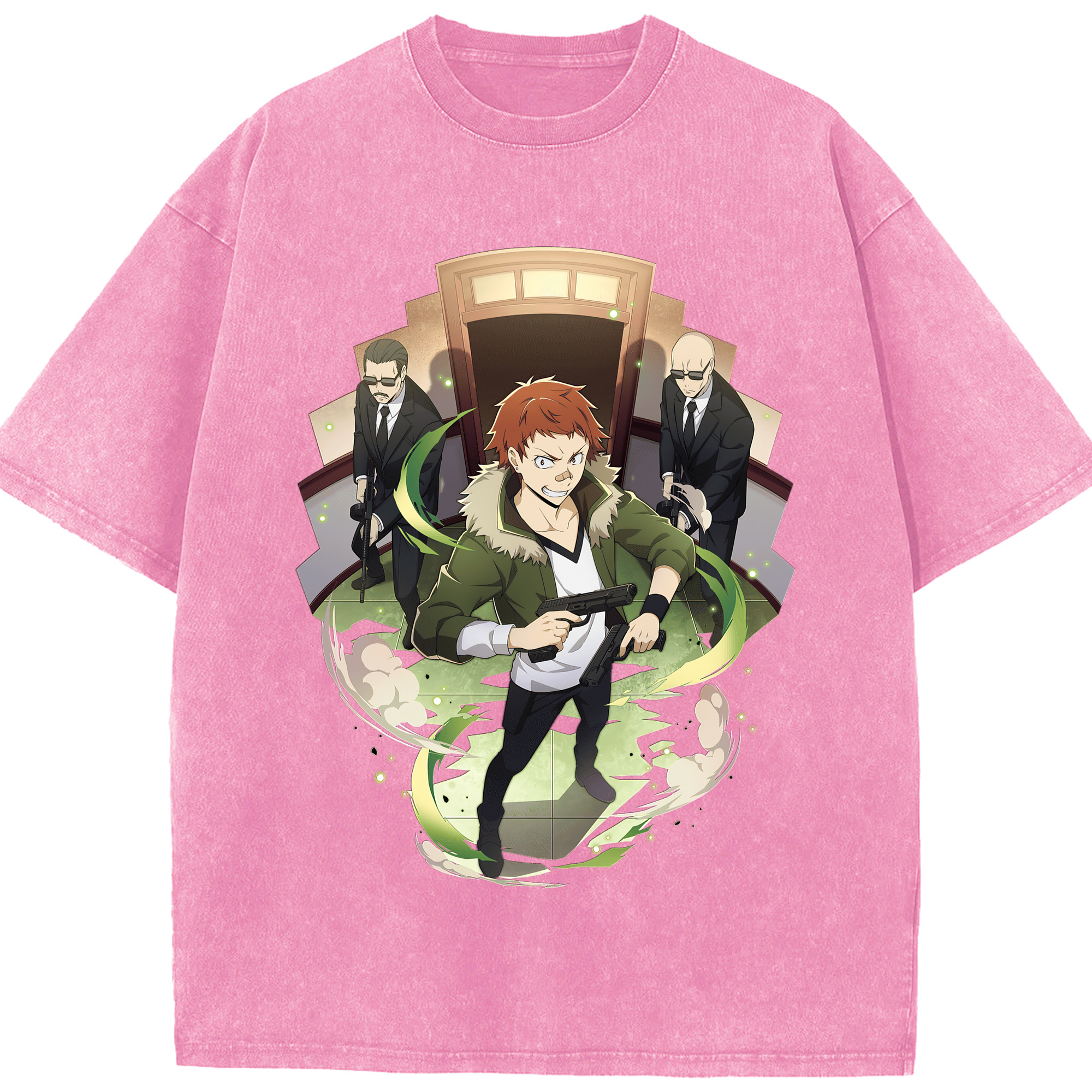 （画像用） 文豪ストレイドッグス Bungo Stray Dogs 綿100% ヴィンテージ風 半袖Tシャツ（フロントプリント）